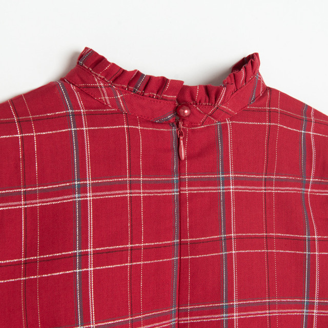 Рокля с дълъг ръкав, цвят: Червен