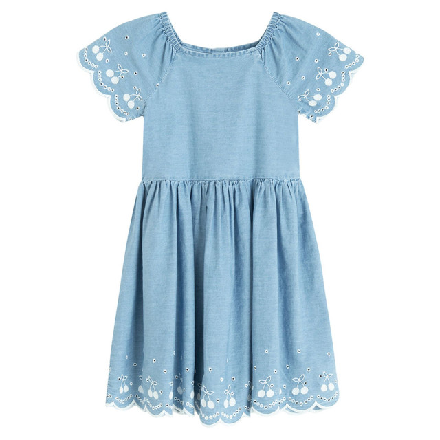 Рокля с къс ръкав, цвят: Син