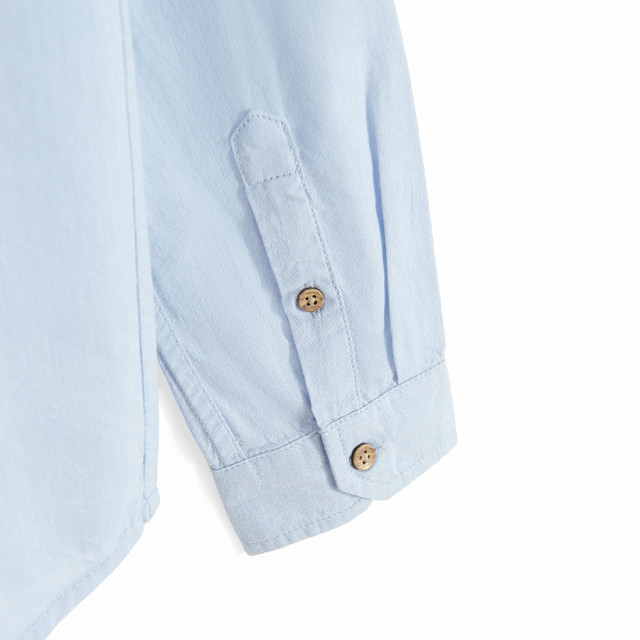 Риза с дълъг ръкав, цвят: Светло син