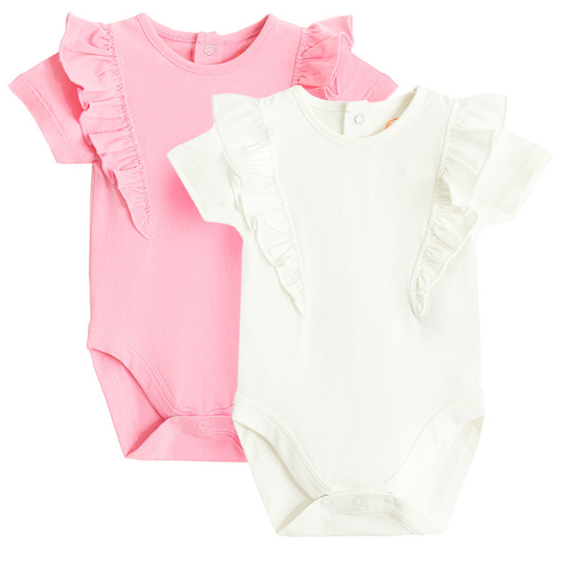 Боди с къс ръкав 2бр., цвят: Микс