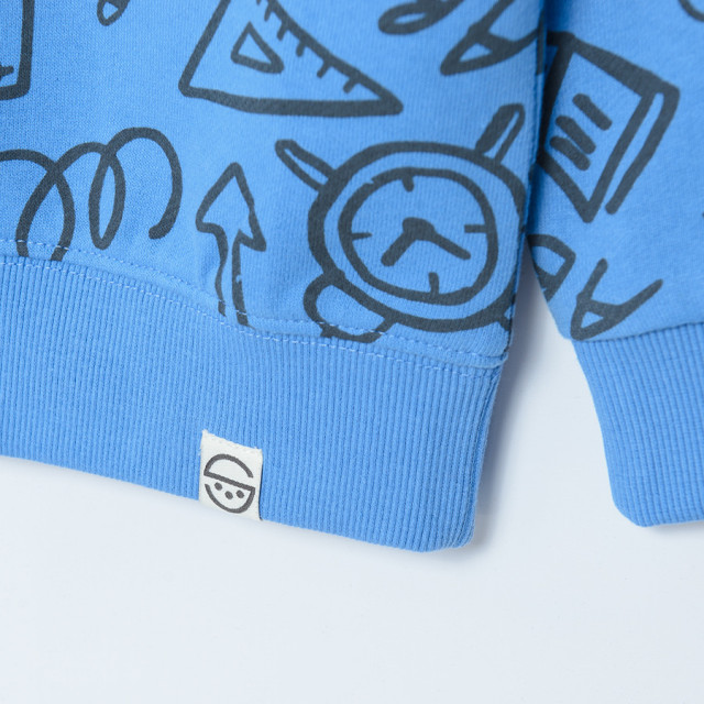 Блуза с дълъг ръкав, цвят: Син