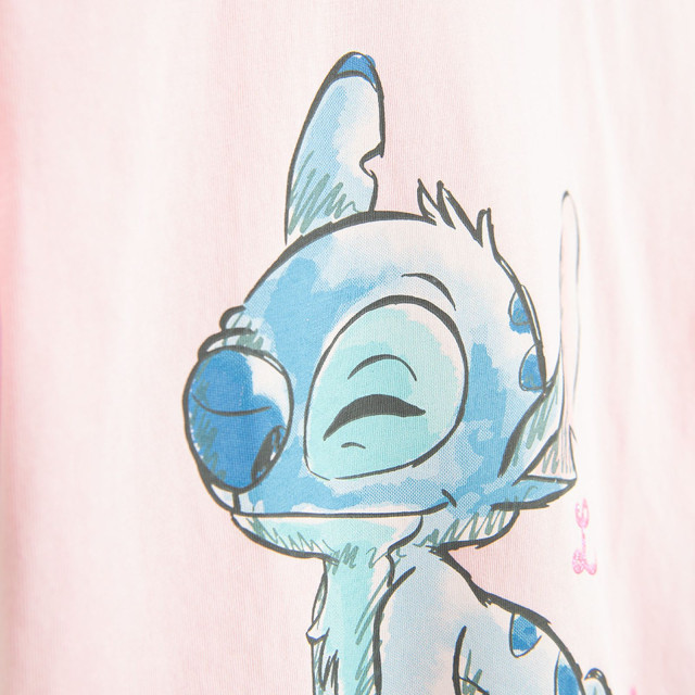 Тениска с къс ръкав LILO&STITCH, цвят: Розов