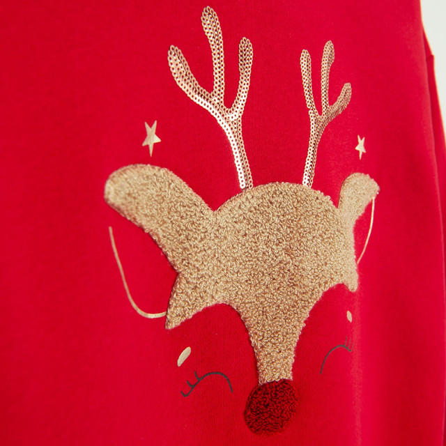 Блуза с дълъг ръкав, цвят: Червен