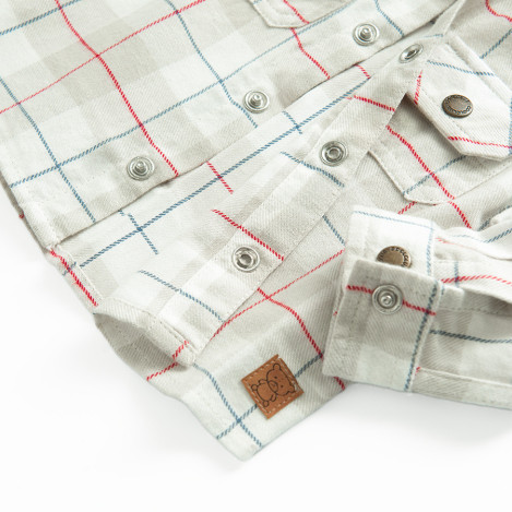 Риза с дълъг ръкав, цвят: Кремав