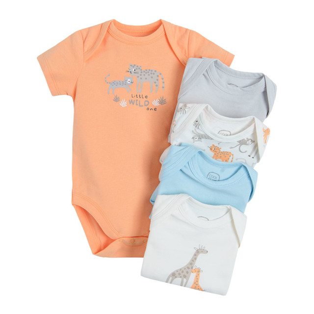 Боди с къс ръкав 5бр., цвят: Микс
