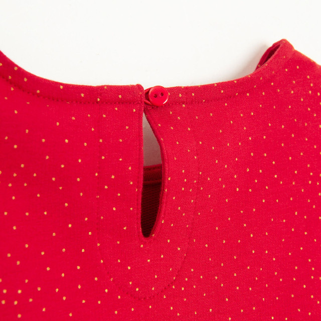 Рокля с дълъг ръкав, цвят: Червен