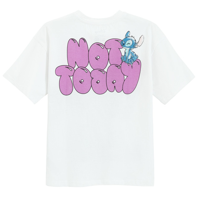 Тениска с къс ръкав LILO & STITCH, цвят: Бял