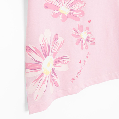 Тениска с къс ръкав, цвят: Розов