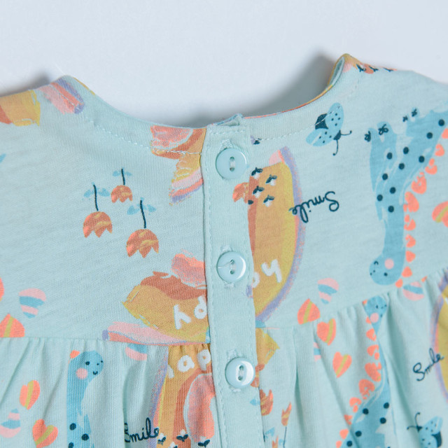 Рокля с дълъг ръкав, цвят: Ментов