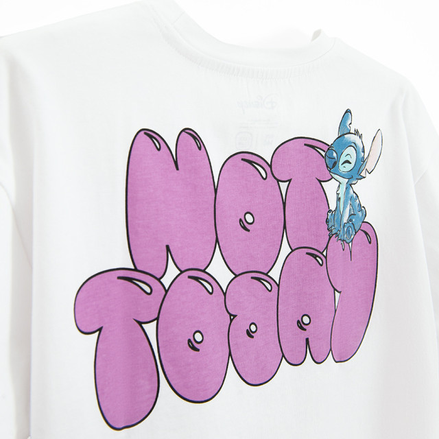 Тениска с къс ръкав LILO & STITCH, цвят: Бял