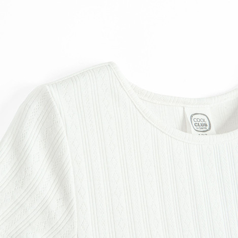 Рокля с къс ръкав, цвят: Бял