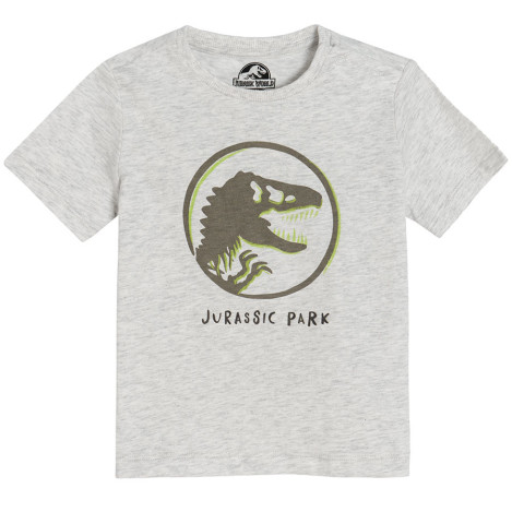 Тениска с къс ръкав JURASSIC WORLD, цвят: Сив меланж
