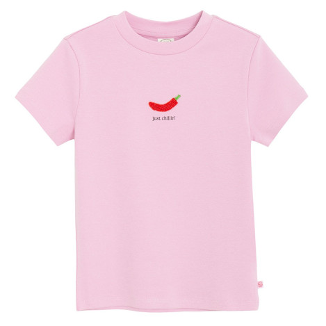 Тениска с къс ръкав, цвят: Розов