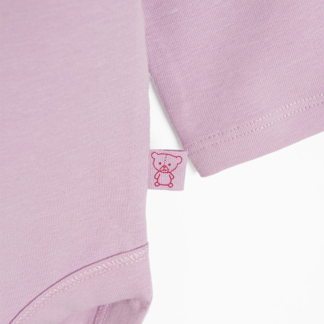 Боди с дълъг ръкав, цвят: Лилав