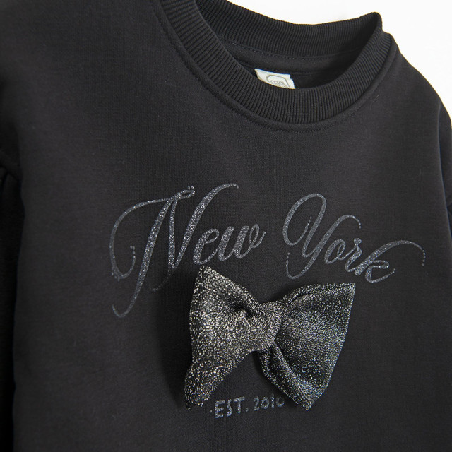 Блуза с дълъг ръкав, цвят: Черен