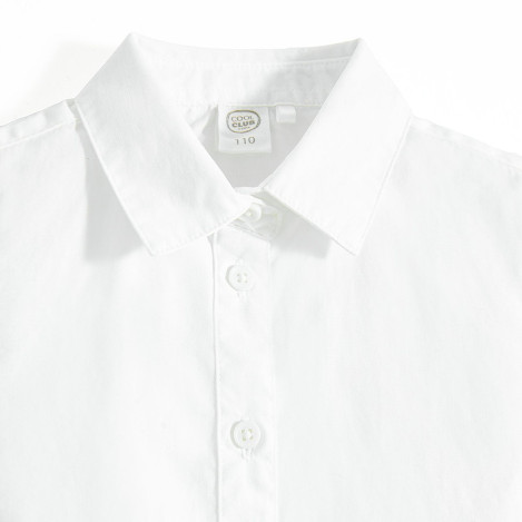 Риза с къс ръкав, цвят: Бял