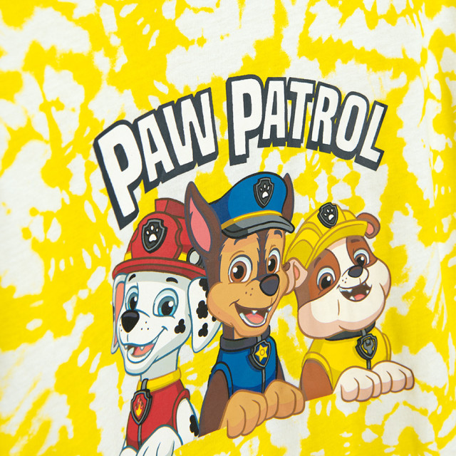 Тениска с къс ръкав PAW PATROL, цвят: Жълт