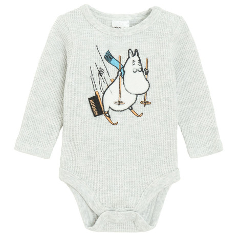 Боди с дълъг ръкав MOOMINS, цвят: Сив