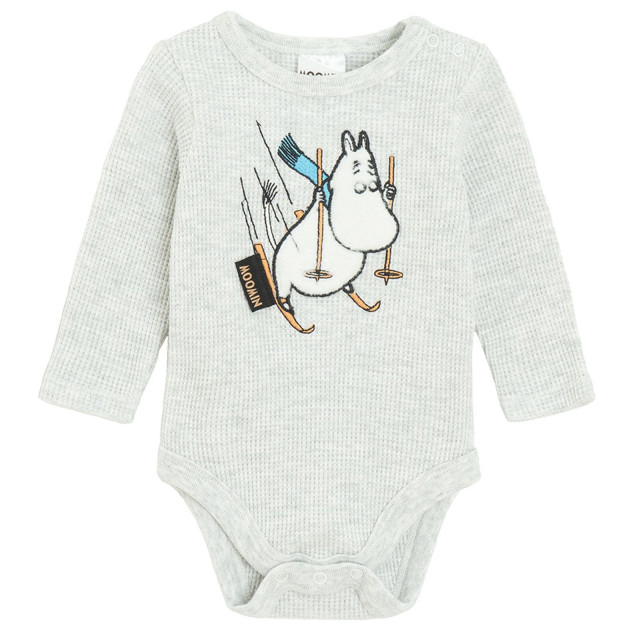 Боди с дълъг ръкав MOOMINS, цвят: Сив