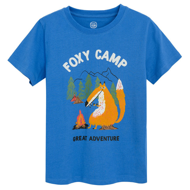 Тениска с къс ръкав, цвят: Син