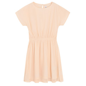 Рокля с къс ръкав, цвят: Светло розов