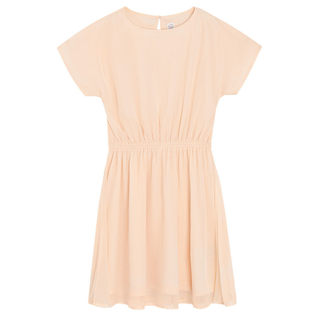 Рокля с къс ръкав, цвят: Светло розов