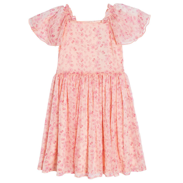 Рокля с къс ръкав, цвят: Розов