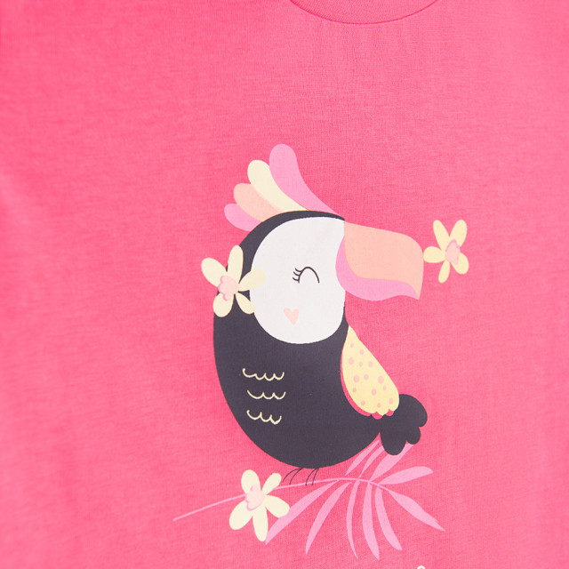 Тениска с къс ръкав, цвят: Розов