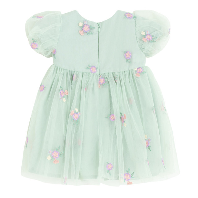 Рокля с къс ръкав, цвят: Зелен