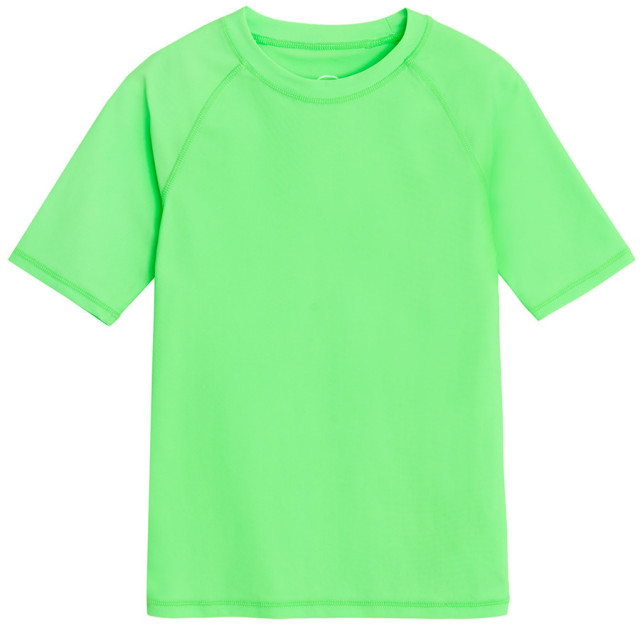 Плувна тениска къс ръкав, цвят: Флор. зелен
