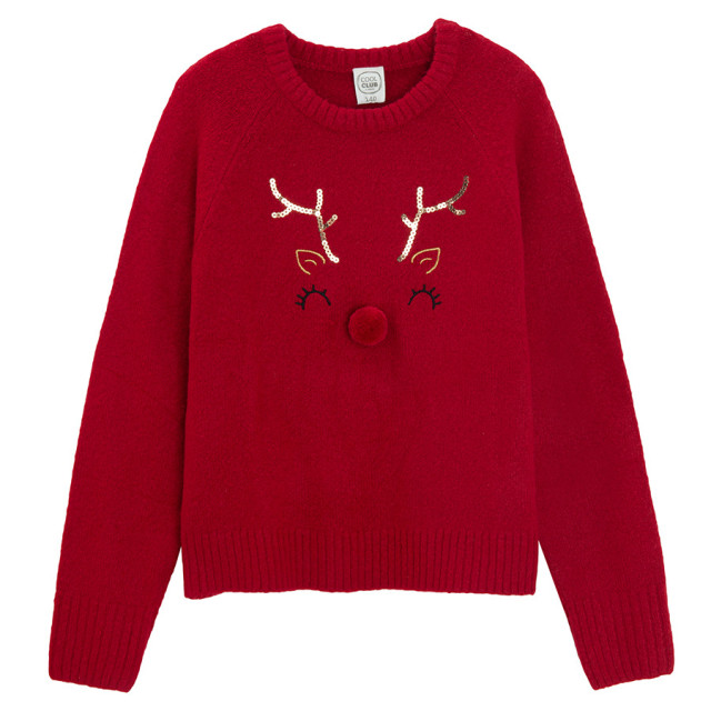 Пуловер, цвят: Червен