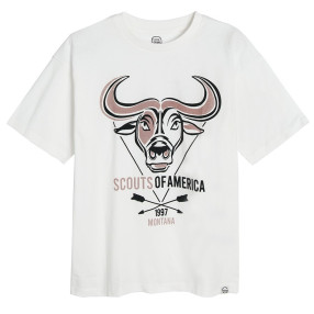 Тениска с къс ръкав, цвят: Кремав