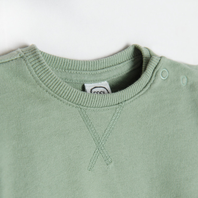 Блуза с дълъг ръкав, цвят: Маслинов