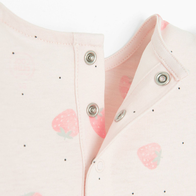 Рокля с къс ръкав, цвят: Розов