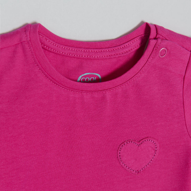 Тениска с къс ръкав, цвят: Магента