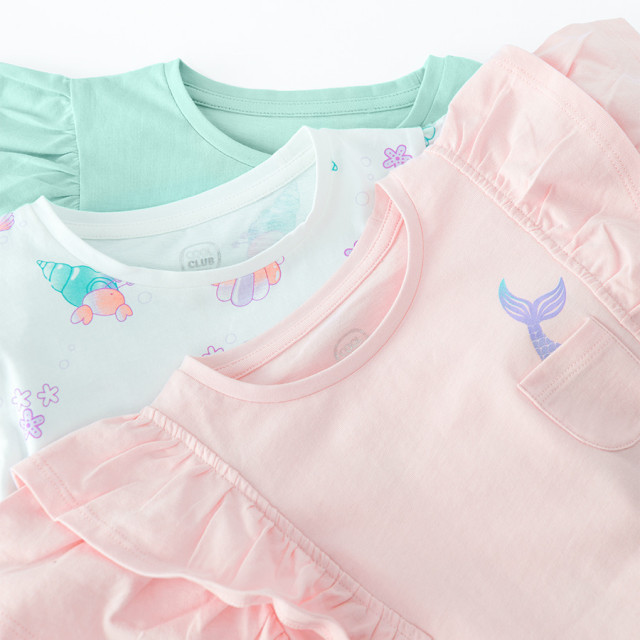 Блуза с къс ръкав 3бр., цвят: Микс