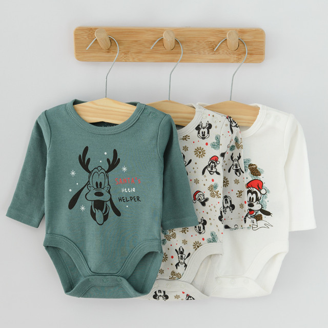 Боди с дълъг ръкав 3бр. DISNEY MIX, цвят: Микс