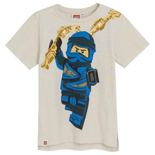 Тениска с къс ръкав LEGO NINJAGO, цвят: Бежов