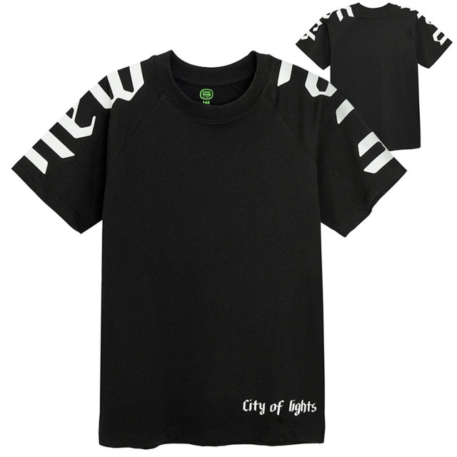 Тениска с къс ръкав, цвят: Черен