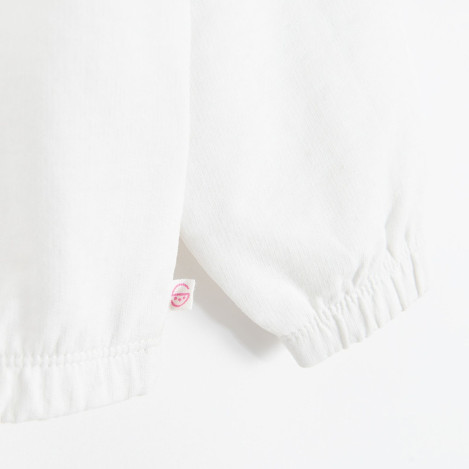 Блуза с дълъг ръкав, цвят: Бял