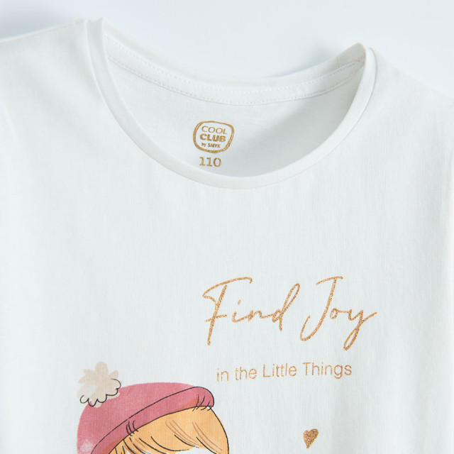 Тениска с къс ръкав, цвят: Бял