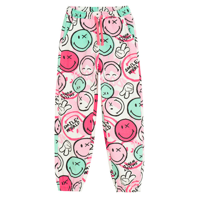 Спортен панталон SMILEY, цвят: Бял