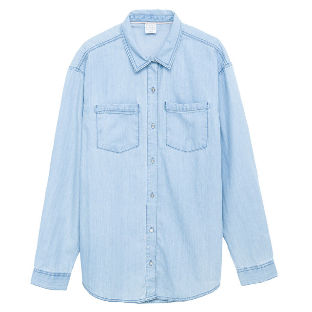 Риза с дълъг ръкав, цвят: Деним