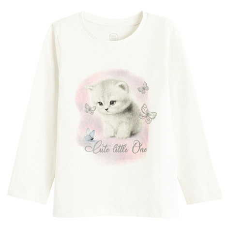 Тениска с дълъг ръкав, цвят: Бял