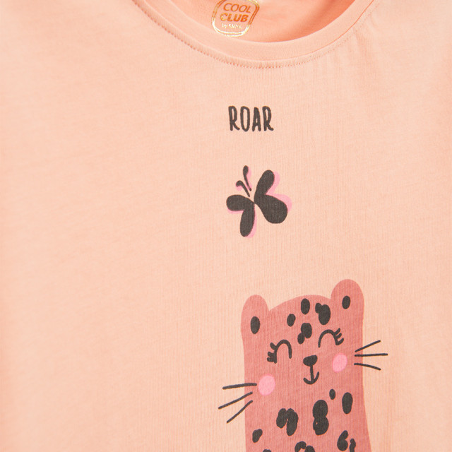 Тениска с къс ръкав, цвят: Розов