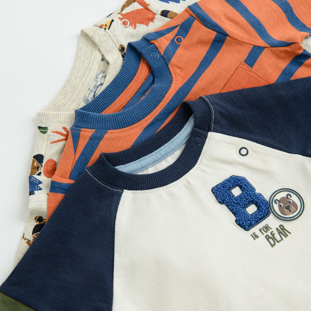 Тениска с дълъг ръкав 3бр., цвят: Микс