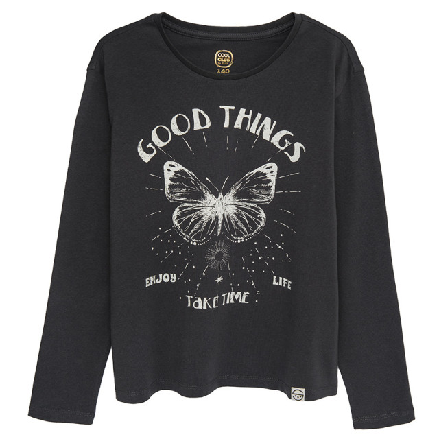 Тениска с дълъг ръкав, цвят: Графит