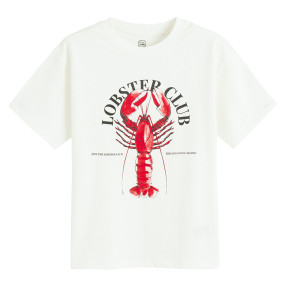 Тениска с къс ръкав, цвят: Бял