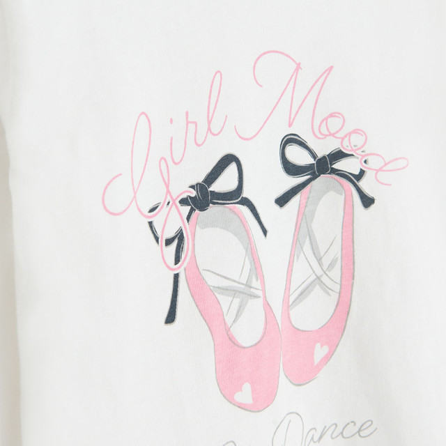 Тениска с дълъг ръкав, цвят: Бял