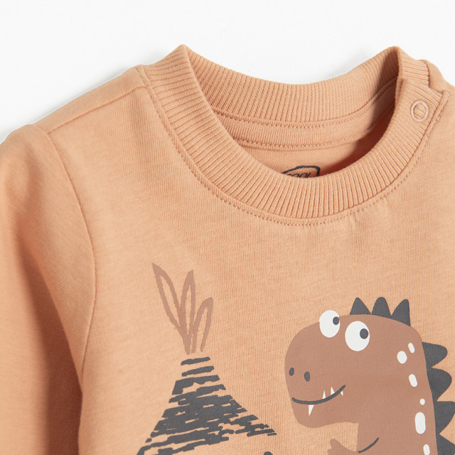 Тениска с дълъг ръкав, цвят: Оранжев